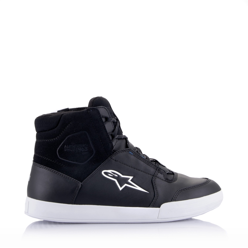 Alpinestars Chrome Drystar melni, balti un zili motociklu zābaki