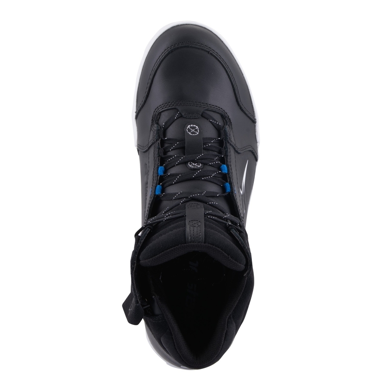 Alpinestars Chrome Drystar melni, balti un zili motociklu zābaki