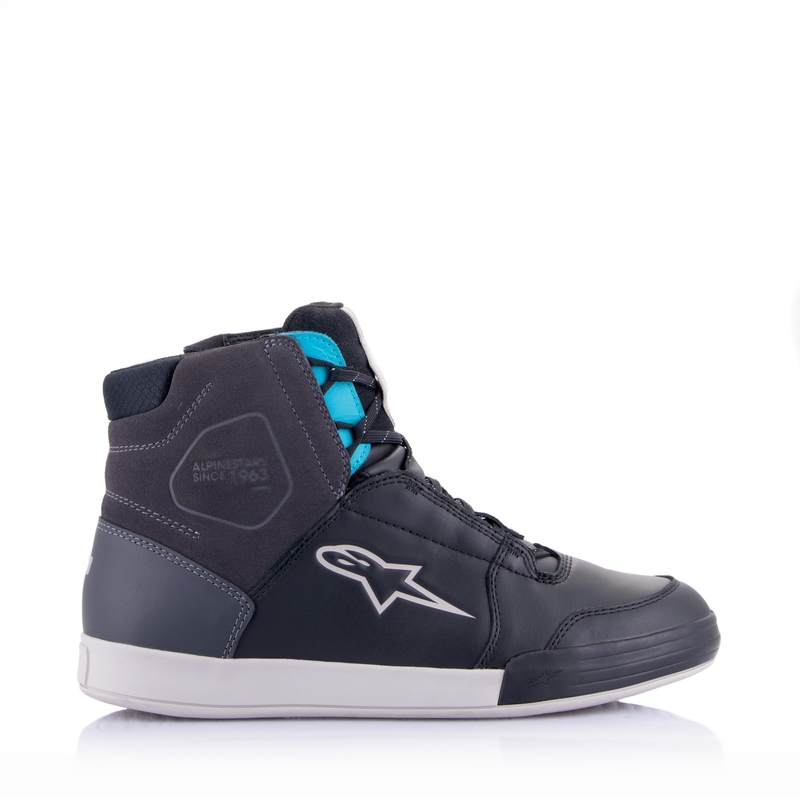 Alpinestars Stella Chrome Drystar sieviešu melni, pelēki, zili motociklu zābaki
