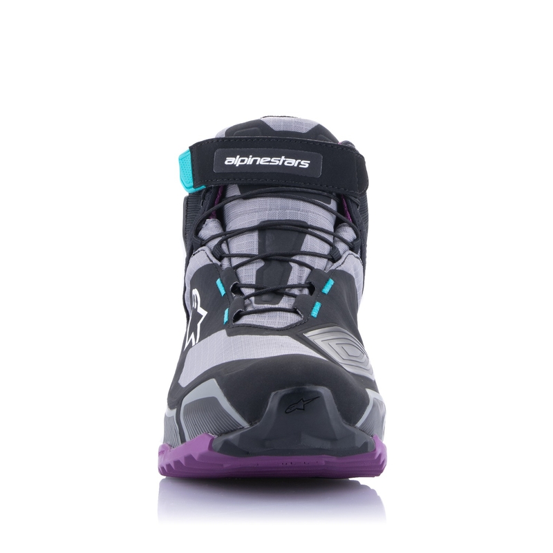 Alpinestars Sieviešu Stella CR-X Drystar Black-Gray-Violet-Turquoise Motociklu zābaki