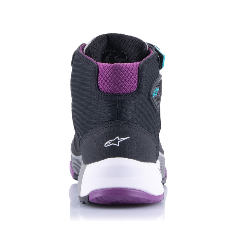 Alpinestars Sieviešu Stella CR-X Drystar Black-Gray-Violet-Turquoise Motociklu zābaki