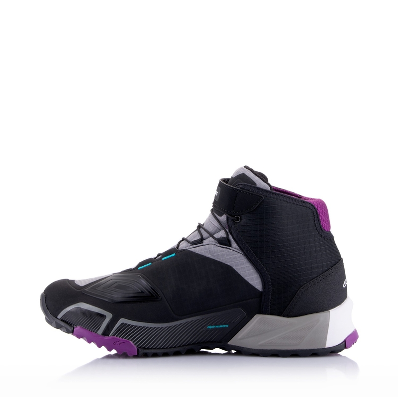 Alpinestars Sieviešu Stella CR-X Drystar Black-Gray-Violet-Turquoise Motociklu zābaki