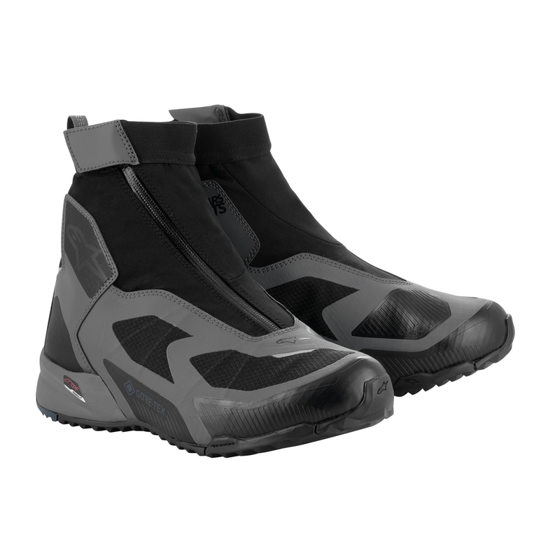 Alpinestars CR-8 Gore-Tex Black-Grey-Blue Motocikla zābaki