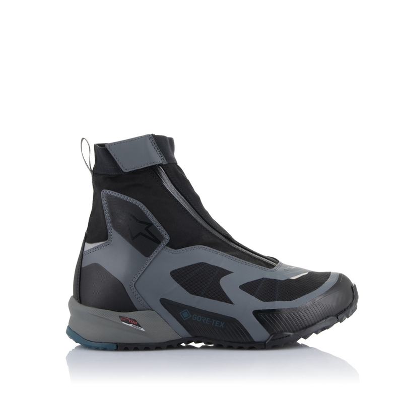 Alpinestars CR-8 Gore-Tex Black-Grey-Blue Motocikla zābaki