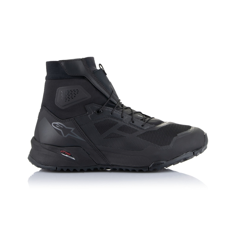 Alpinestars CR-1 melni un tumši pelēki motocikla zābaki