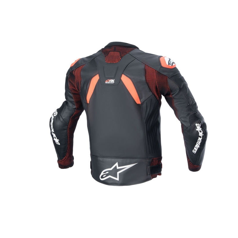 Alpinestars GP Plus R 4 Rideknit Black-Fluo Red-White ādas motocikla jaka