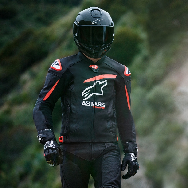 Alpinestars GP plus R 4 Airflow Black-Fluo Red-White ādas motocikla jaka