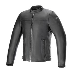 Alpinestars Blacktrack Black ādas motocikla jaka