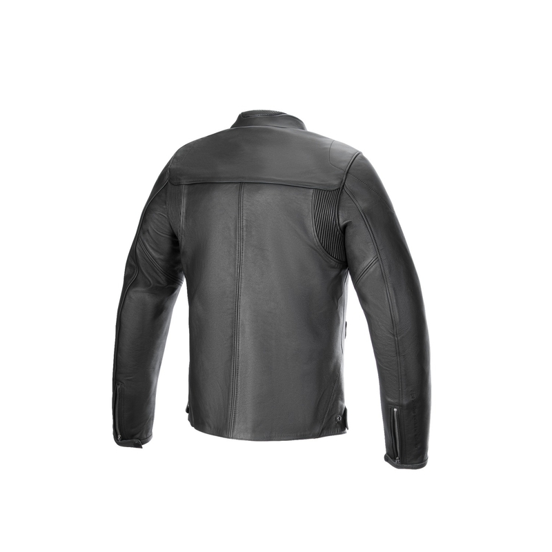 Alpinestars Blacktrack Black ādas motocikla jaka
