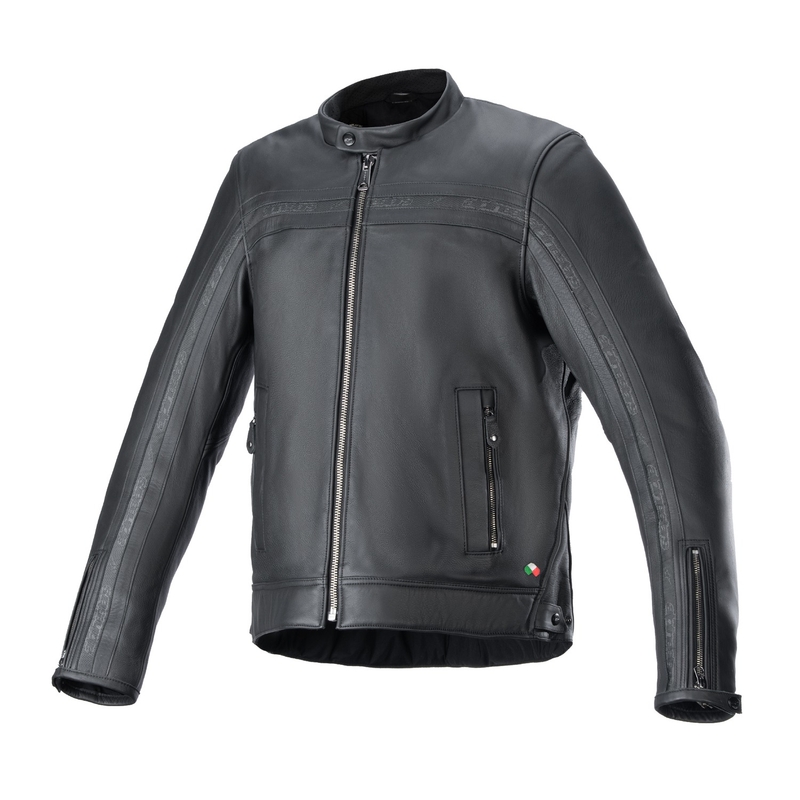 Alpinestars Dyno Black ādas motocikla jaka