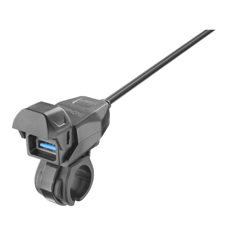 Interphone motocikla stūres lādētājs USB-A