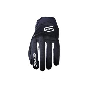 Motocikla cimdi FIVE Globe EVO melns un balts