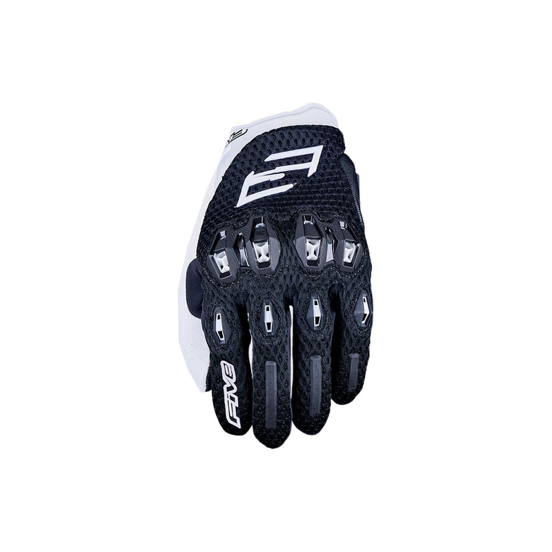Sieviešu FIVE Stunt EVO 2 Airflow melnbalti motocikla cimdi