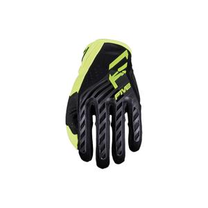 Motokrosa cimdi FIVE MXF3 EVO melni-fluo dzelteni