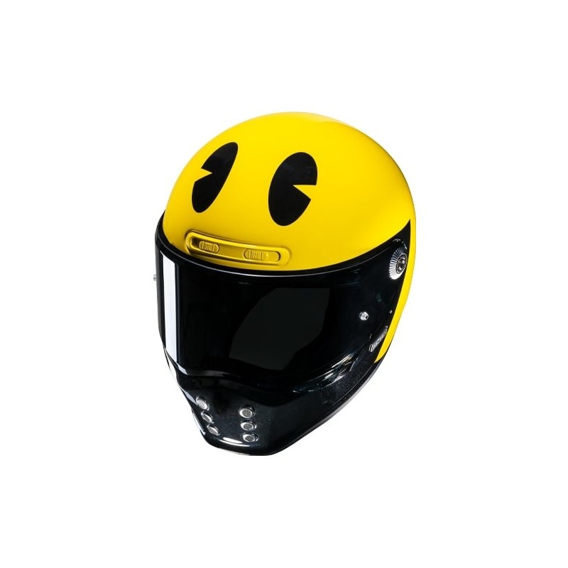 Integrēta motocikla ķivere HJC V10 Pac-man Bandai Namco dzeltena