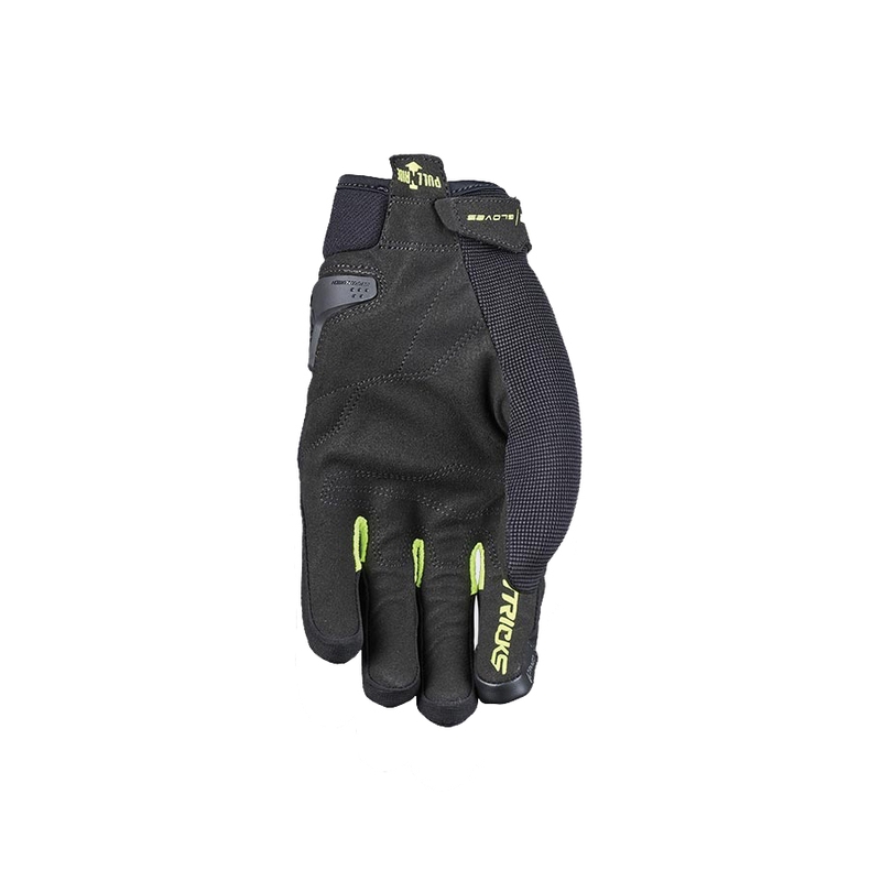 Motocikla cimdi FIVE Tricks melni-fluo dzelteni izpārdošana