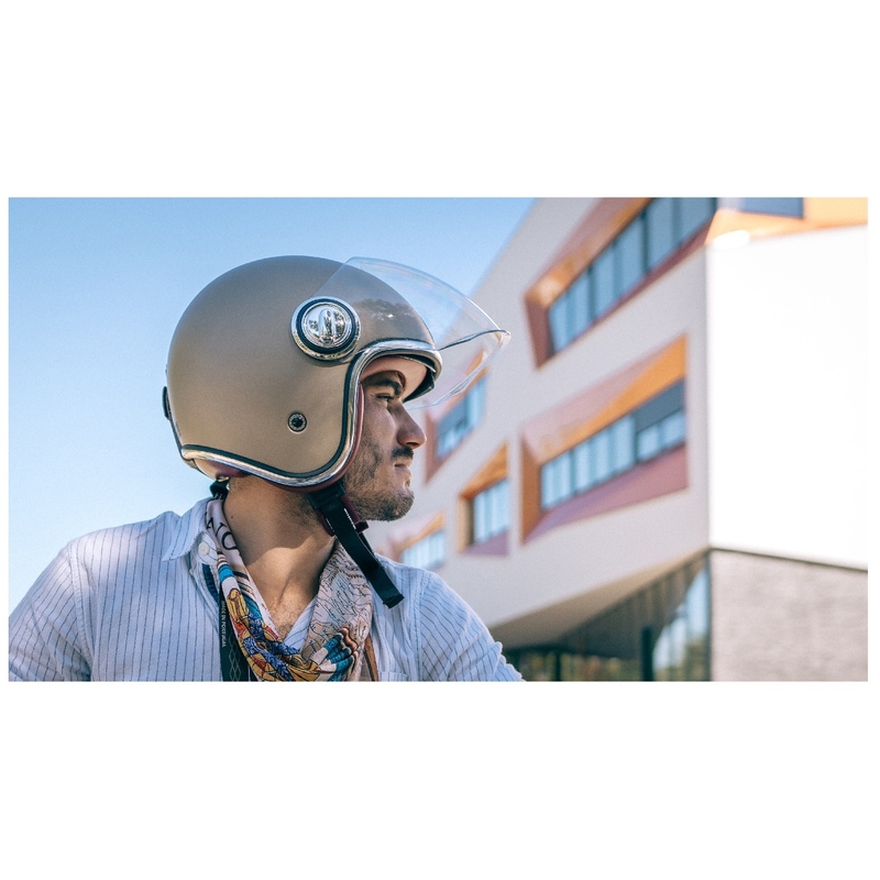 Atvērtā moto ķivere NOX PREMIUM Heritage matēti melna