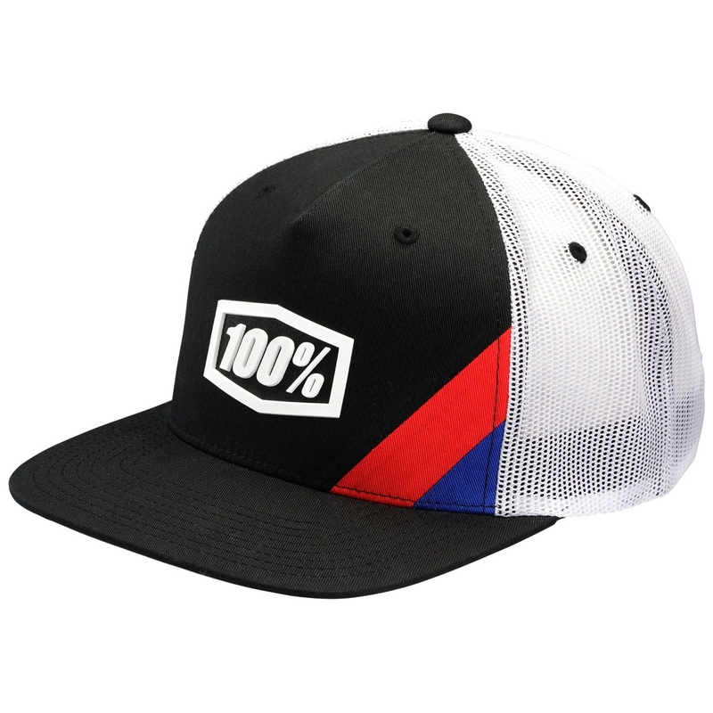 Cepure 100% Cornerstone Trucker melnā un baltā krāsā