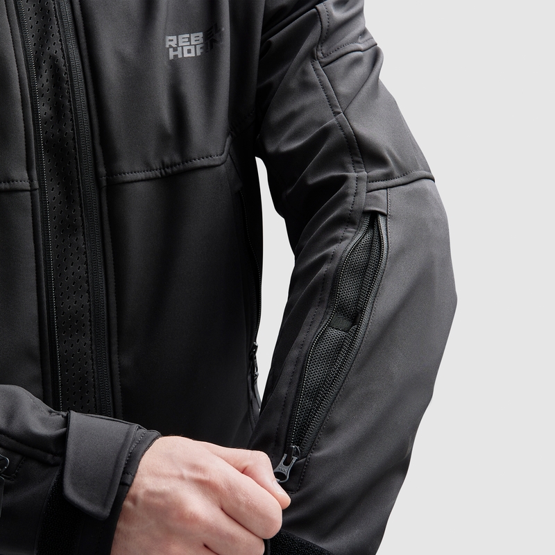 Softshell motocikla jaka Rebelhorn Slash Black