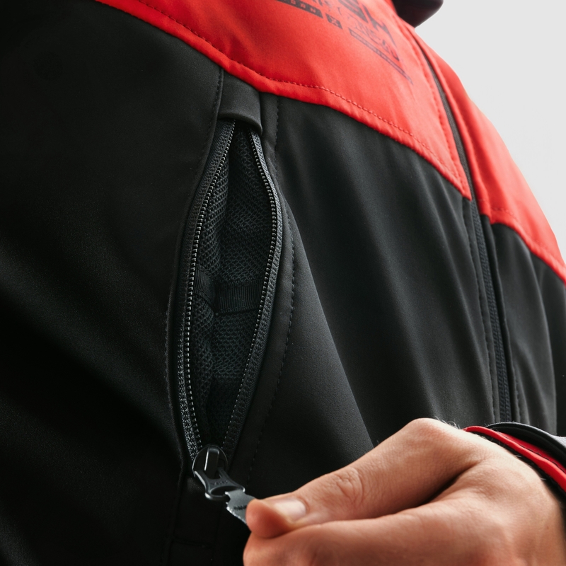 Rebelhorn Slash melni sarkana softshell motocikla jaka