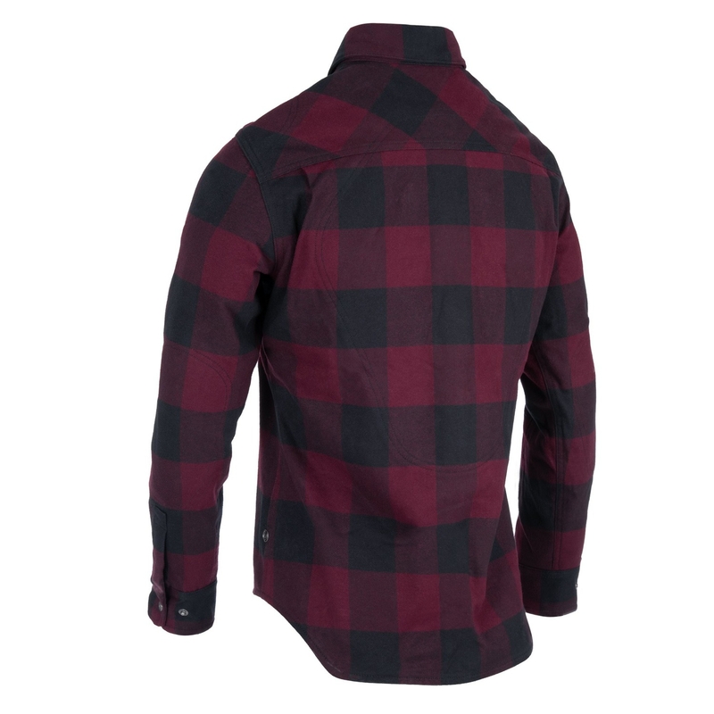 Sieviešu krekliņš Oxford Kickback 2.0 Motorcycle Shirt sarkanā un melnā krāsā