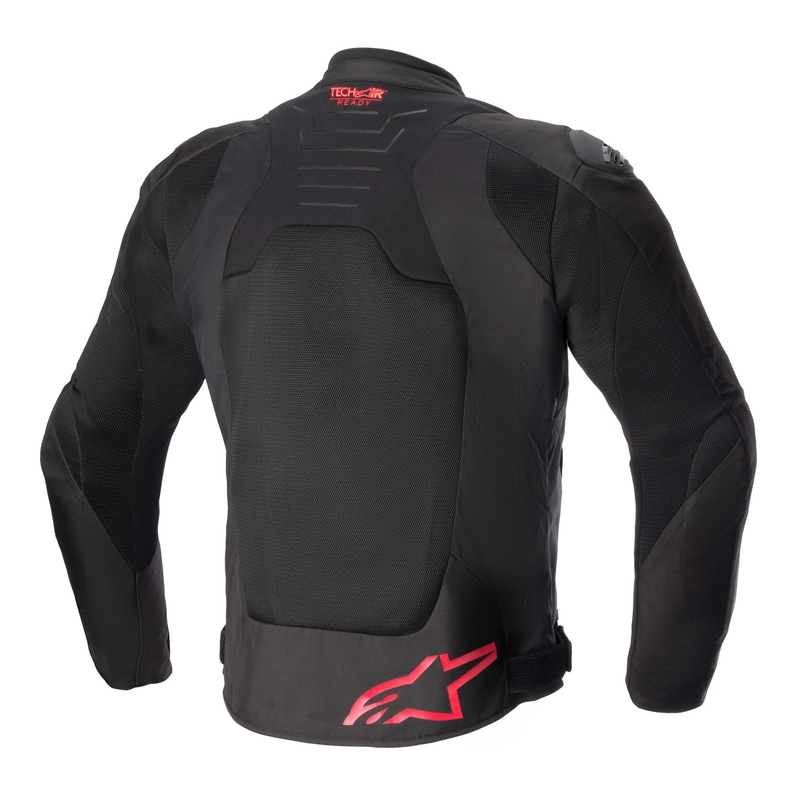 Alpinestars SMX Air melna-fluo sarkana motocikla jaka