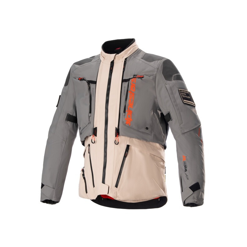 Alpinestars AMT-10R Drystar XF motocikla jaka smilšaini melnā-rozā krāsā