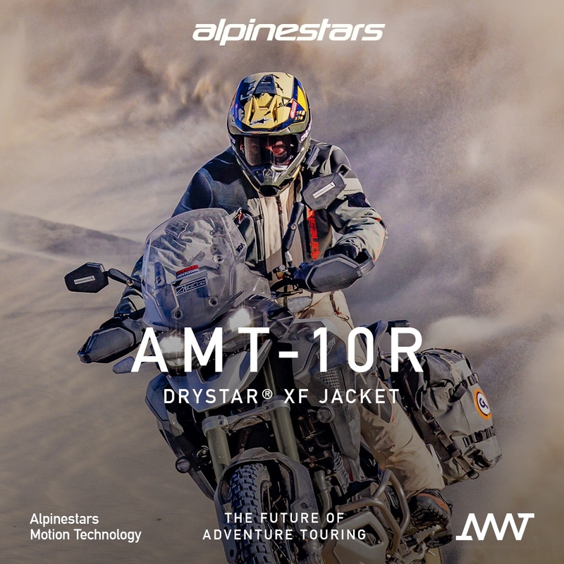 Alpinestars AMT-10R Drystar XF motocikla jaka smilšaini melnā-rozā krāsā