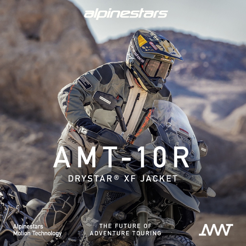 Alpinestars AMT-10R Drystar XF motocikla jaka smilšaini melnā-rozā krāsā