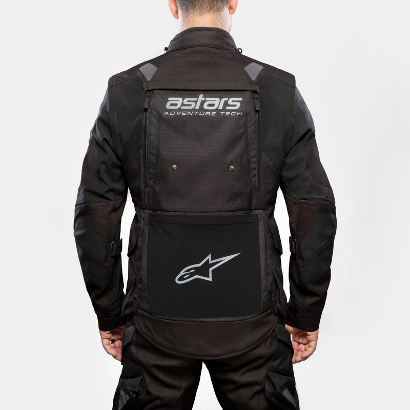 Alpinestars Halo Drystar tumši zila-aki-haki-apelsīnu-melna motocikla jaka