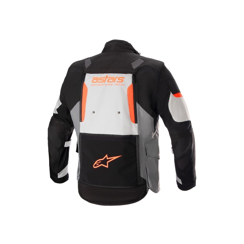 Alpinestars Halo Drystar gaiši pelēka, tumši pelēka, melna, fluo sarkana motocikla jaka
