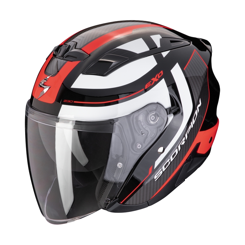 Atvērtā moto ķivere SCORPION EXO-230 PUL melna-arkana izpārdošana