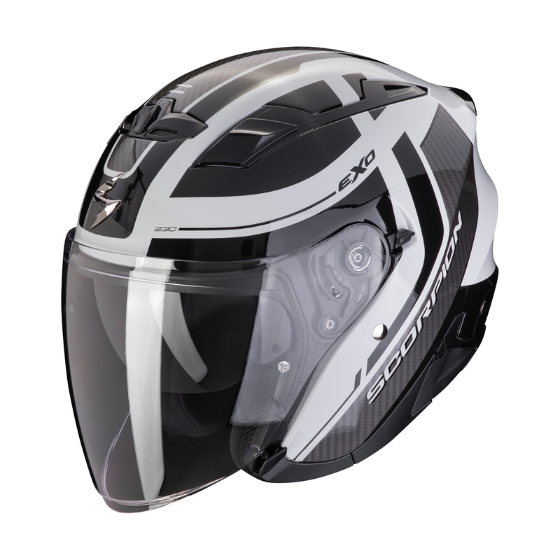 Atvērtā moto ķivere SCORPION EXO-230 PUL pelēk- melna izpārdošana