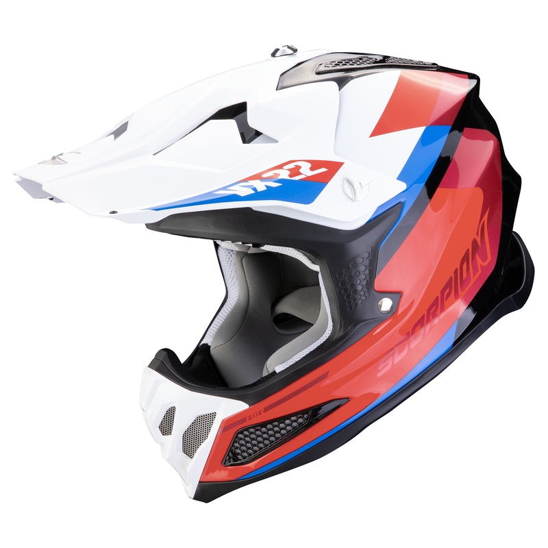 Motokrosa ķivere Scorpion VX-22 Air BETA melns-arkans-balts