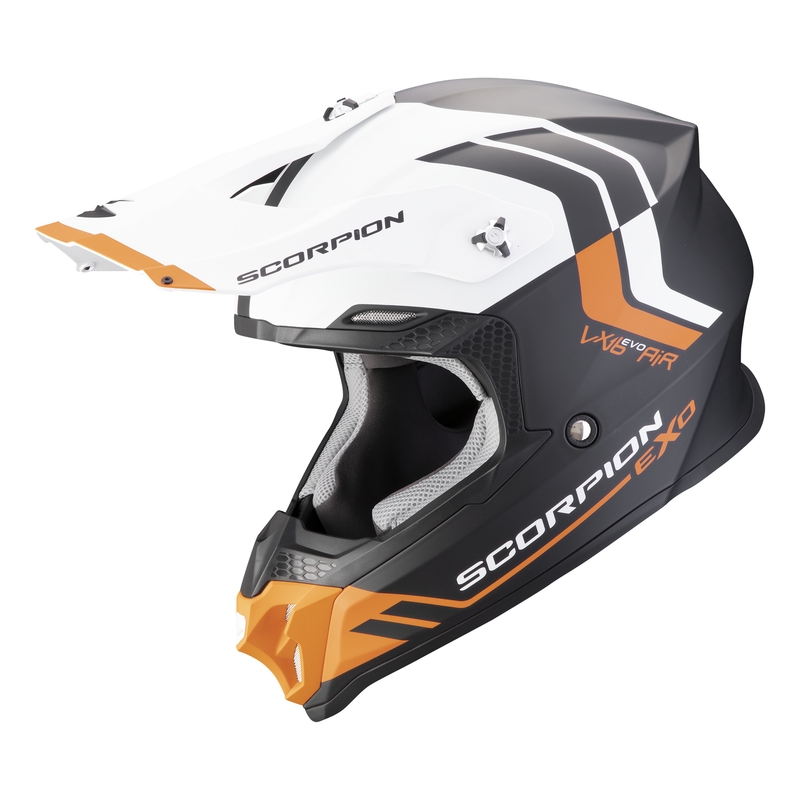 Motokrosová helma Scorpion VX-16 EVO AIR Fusion matná černo-oranžová výprodej