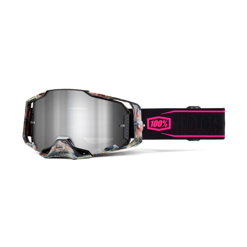 Motokrosa brilles 100% - ASV ARMEGA Sarcelle silver plexi