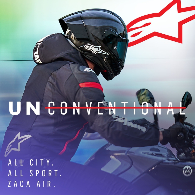 Alpinestars Zaca Air ūdensnecaurlaidīga motocikla jaka Black-White-Fluo Red