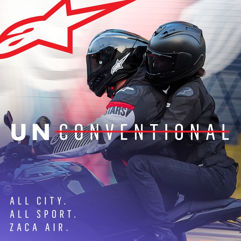 Alpinestars Zaca Air ūdensnecaurlaidīga motocikla jaka Black-White-Fluo Red