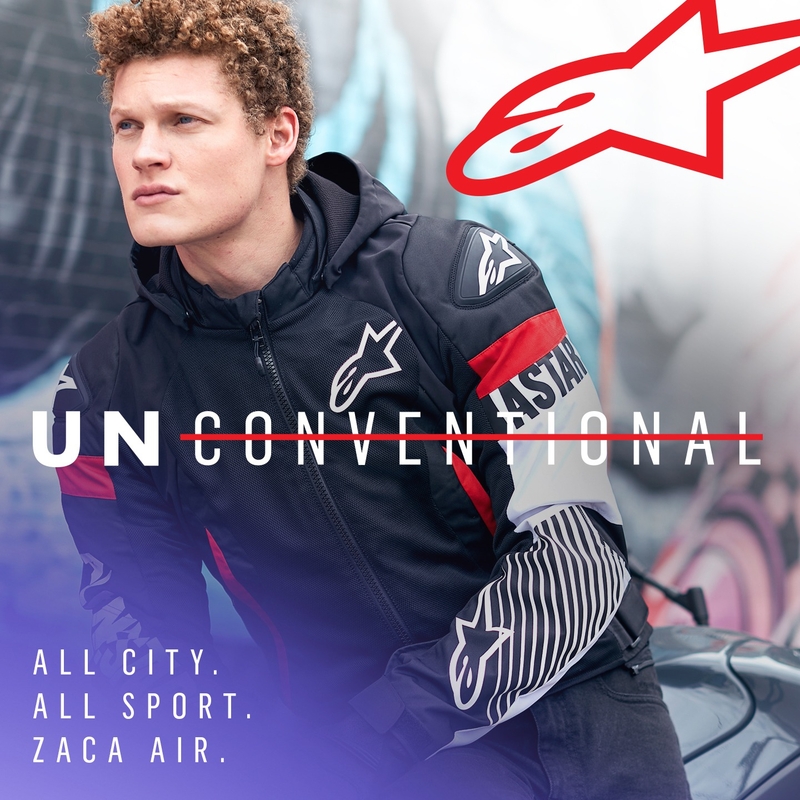 Alpinestars Zaca Air ūdensnecaurlaidīga motocikla jaka Black-White-Fluo Red