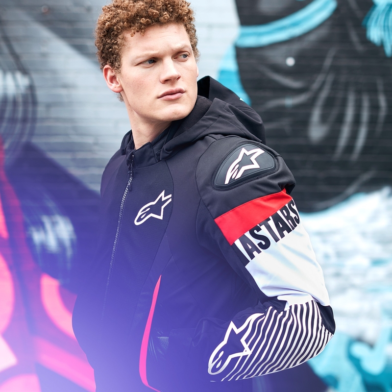 Alpinestars Zaca Air ūdensnecaurlaidīga motocikla jaka Black-White-Fluo Red