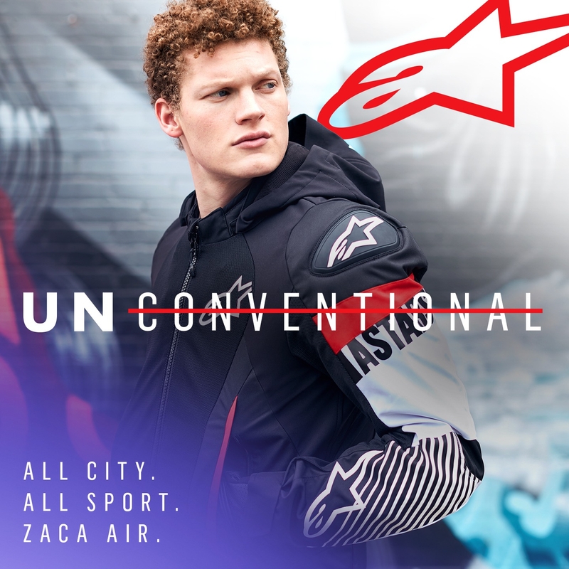 Alpinestars Zaca Air ūdensnecaurlaidīga motocikla jaka Black-White-Fluo Red