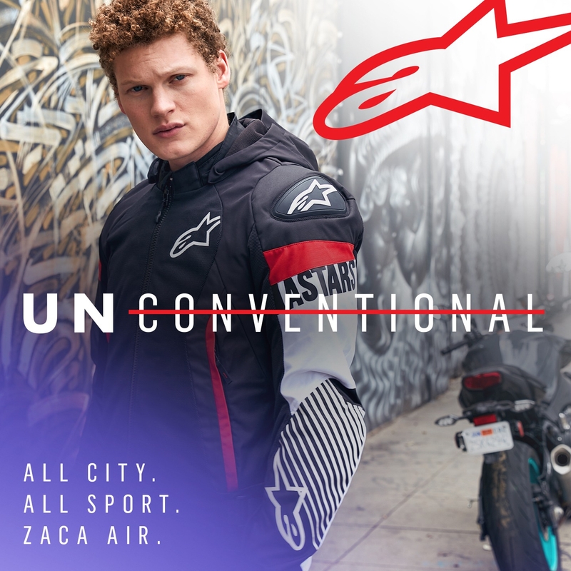 Alpinestars Zaca Air ūdensnecaurlaidīga motocikla jaka Black-White-Fluo Red