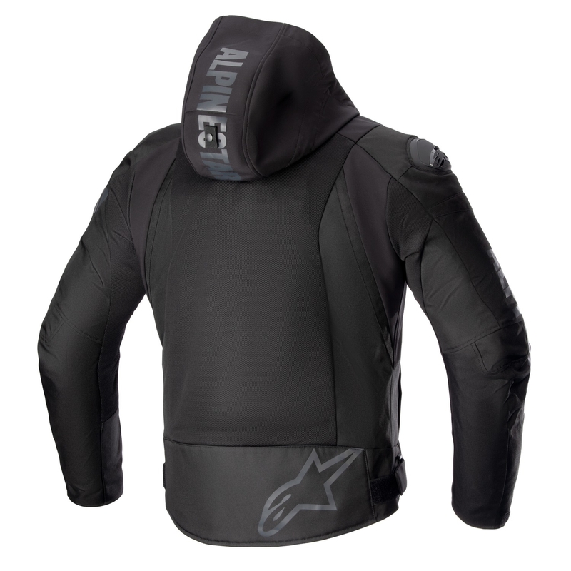 Alpinestars Zaca Air ūdensnecaurlaidīga melna motocikla jaka