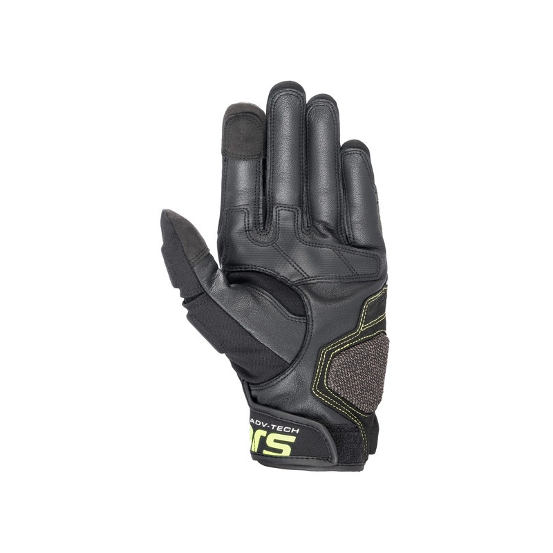 Alpinestars Halo Black-Green-Fluo Yellow motocikla cimdi