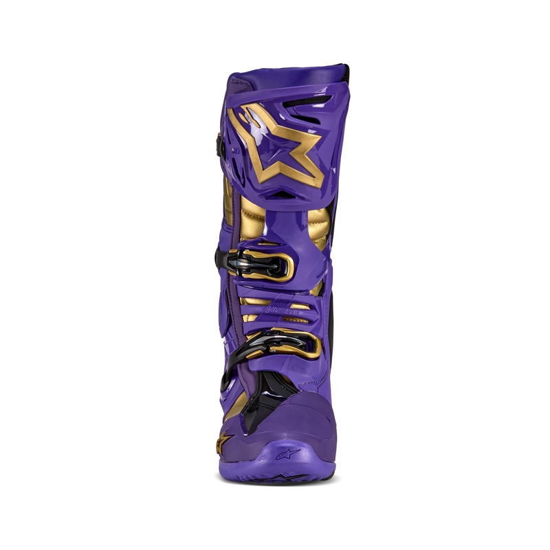 Alpinestars Tech 10 Limited Edition Champ Purple and Gold motociklu zābaki