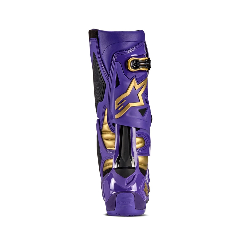Alpinestars Tech 10 Limited Edition Champ Purple and Gold motociklu zābaki