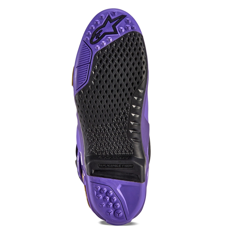 Alpinestars Tech 10 Limited Edition Champ Purple and Gold motociklu zābaki