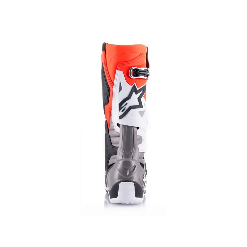 Alpinestars Tech 10 oranži-dzelteni-violeti-balti-melni motocikla zābaki