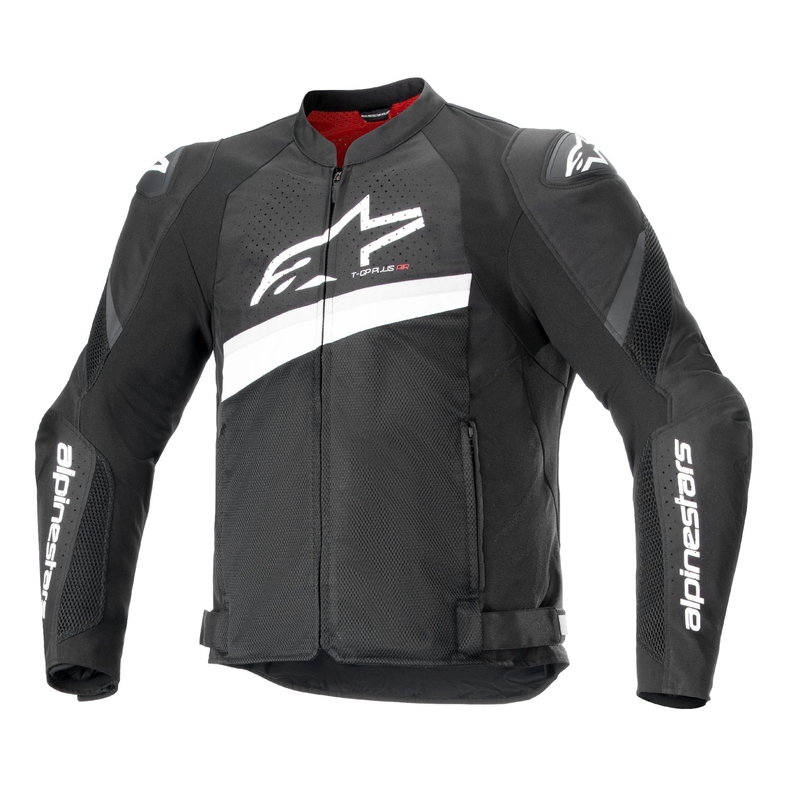 Alpinestars T-GP Plus R 4 Airflow melnā un baltā motocikla jaka