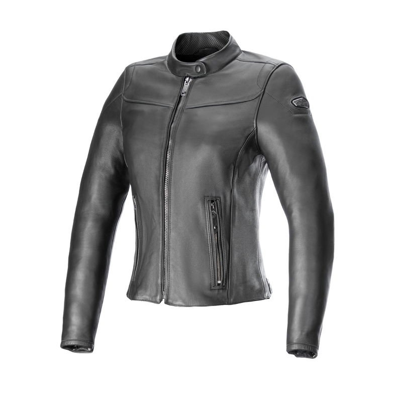 Alpinestars Sieviešu Ory Black ādas motocikla jaka